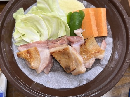 鶏肉と野菜の陶板焼き IMG_7321